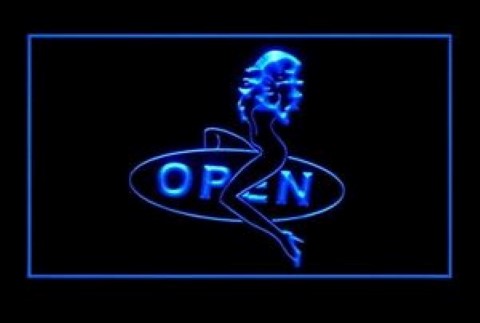 Open Sexy Sex Girl Dance Pole LED Neon Sign